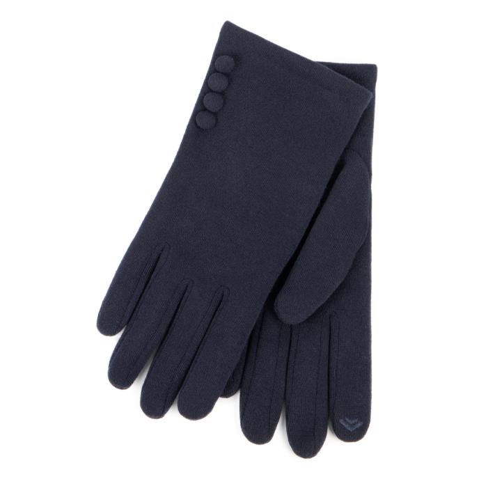 Isotoner Ladies Thermal SmarTouch™ Glove With Button Detail Navy Extra Image 1